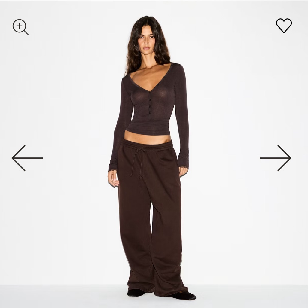 Skims Brown Straight Leg Pants
